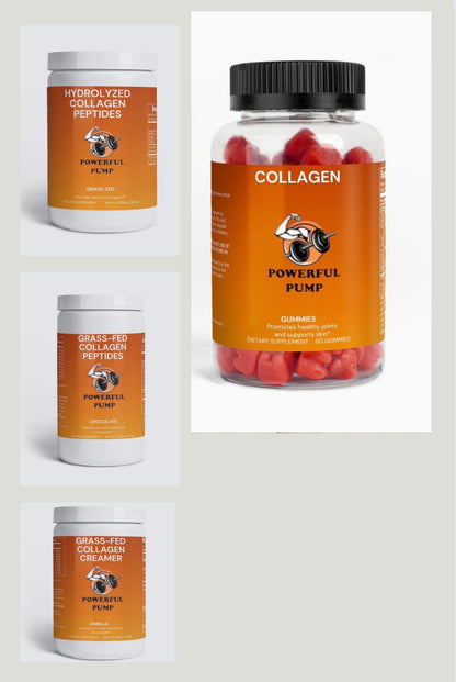 Collagen Bundle - Comprehensive assortment featuring 1 of each supplement for holistic collagen support.
